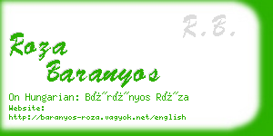 roza baranyos business card